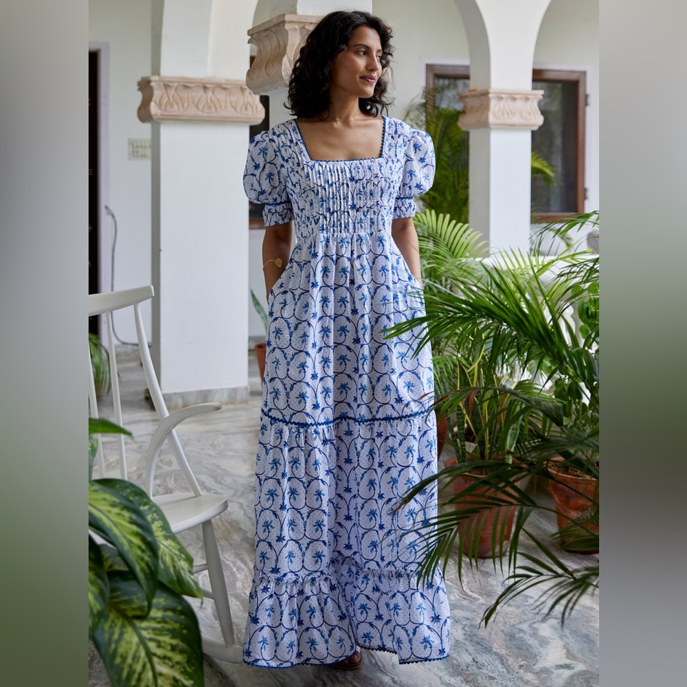 Pink City Prints | Evelyn Dress, Ocean Swirl